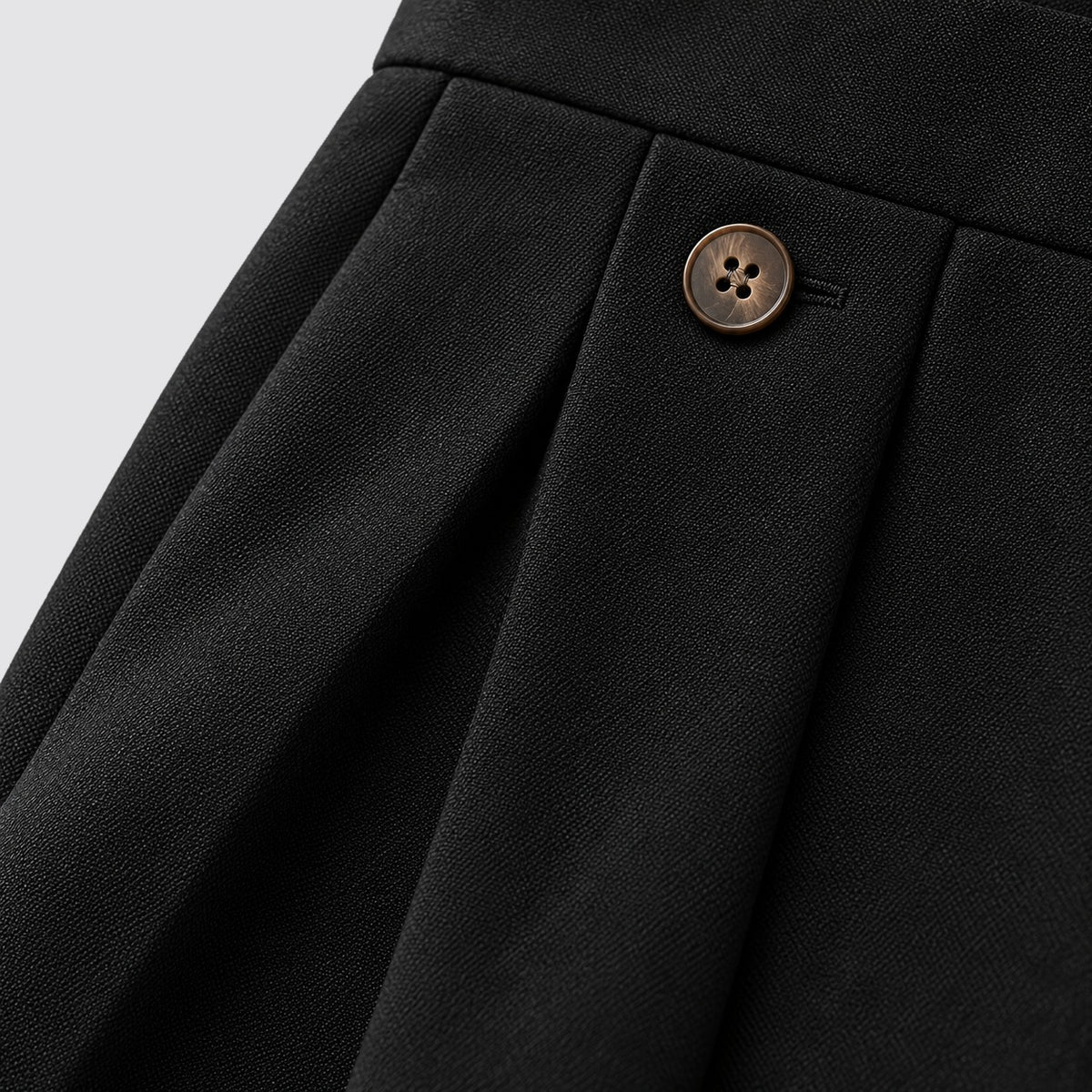 Wijde plooibroek voor heren met hoge taille en knoopdetails - beeld 5