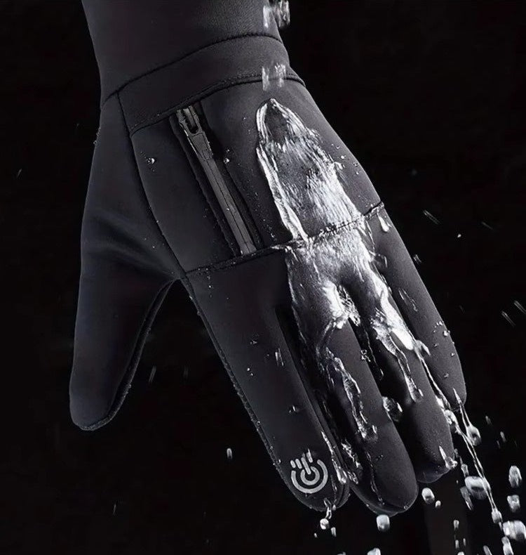 Winterhandschoenen met touchscreen-vinger, antislipprint en ritsvakje - beeld 4