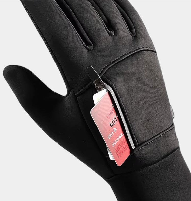 Winterhandschoenen met touchscreen-vinger, antislipprint en ritsvakje - beeld 5