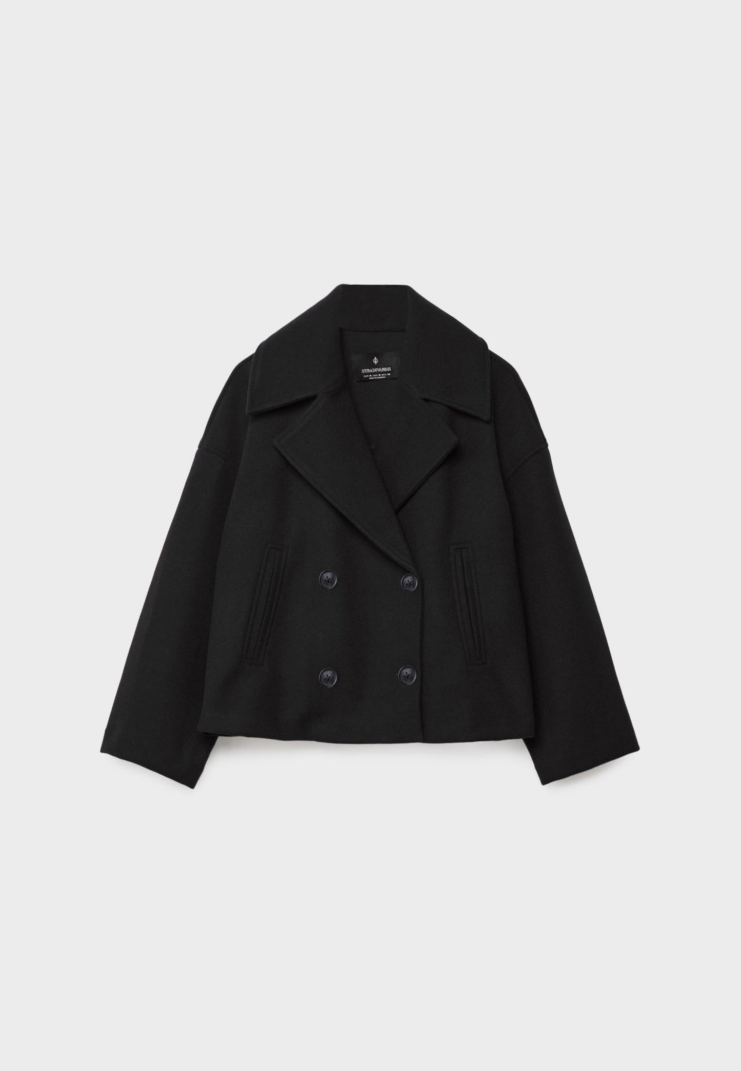 Korean Fashion - Korte Dames Jas met Dubbele Rij Knopen en Tijdloos Design