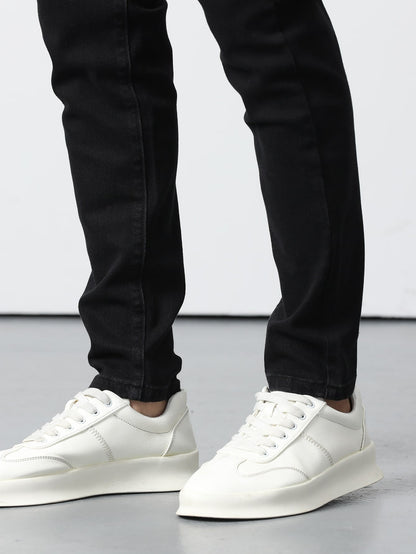 Zwarte skinny jeans voor heren met smalle pijp tot aan de enkel en vijf zakken - beeld 5